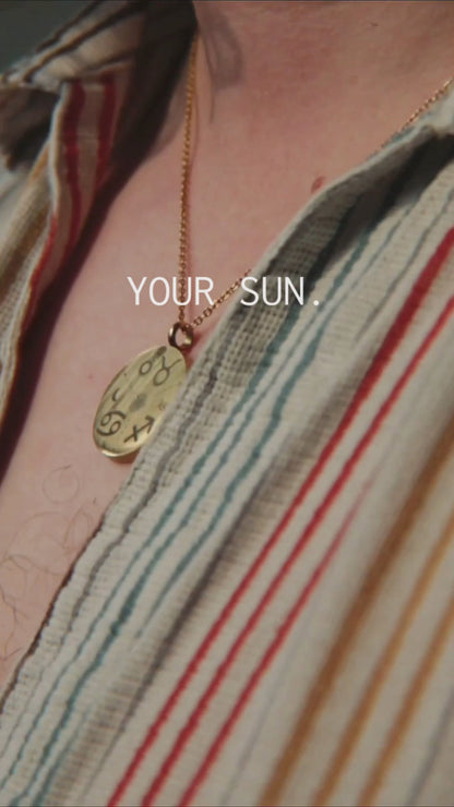 Sun, Moon & Rising Sign Astrology Necklace