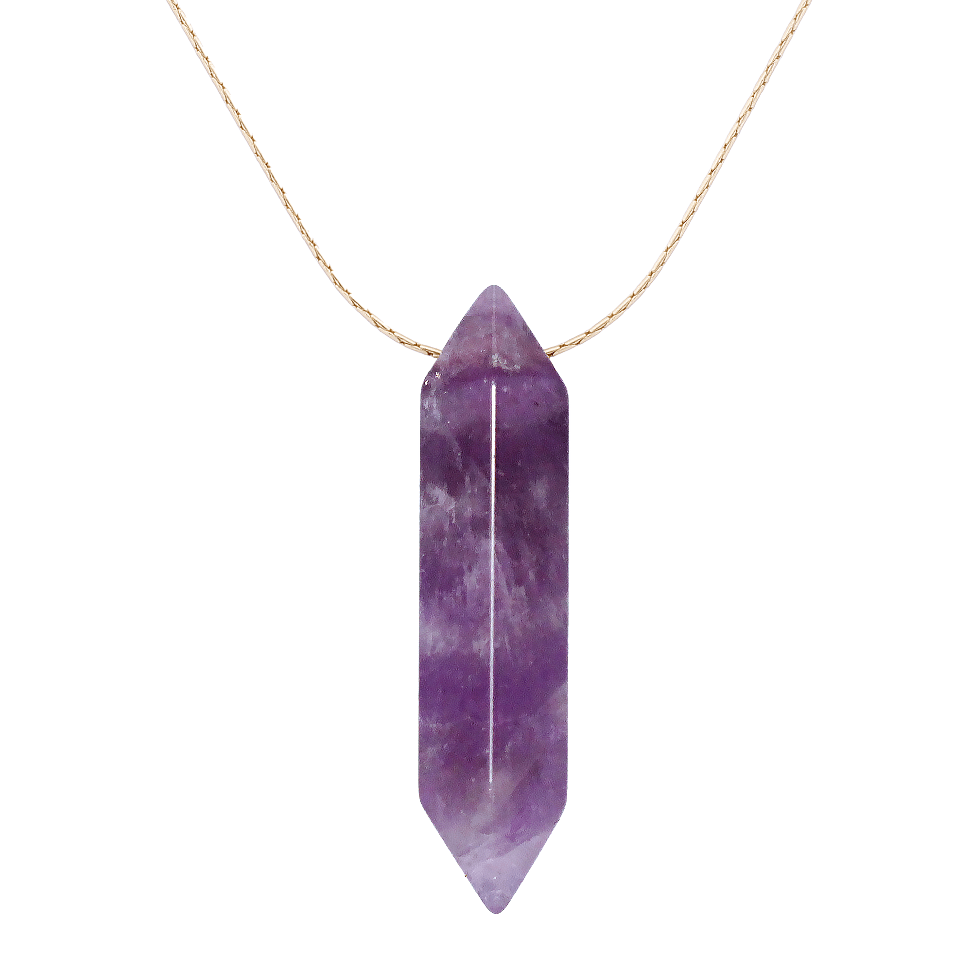 Amethyst Raw Crystal & White Topaz Necklace (AMT-RN-71.) | Rananjay Exports