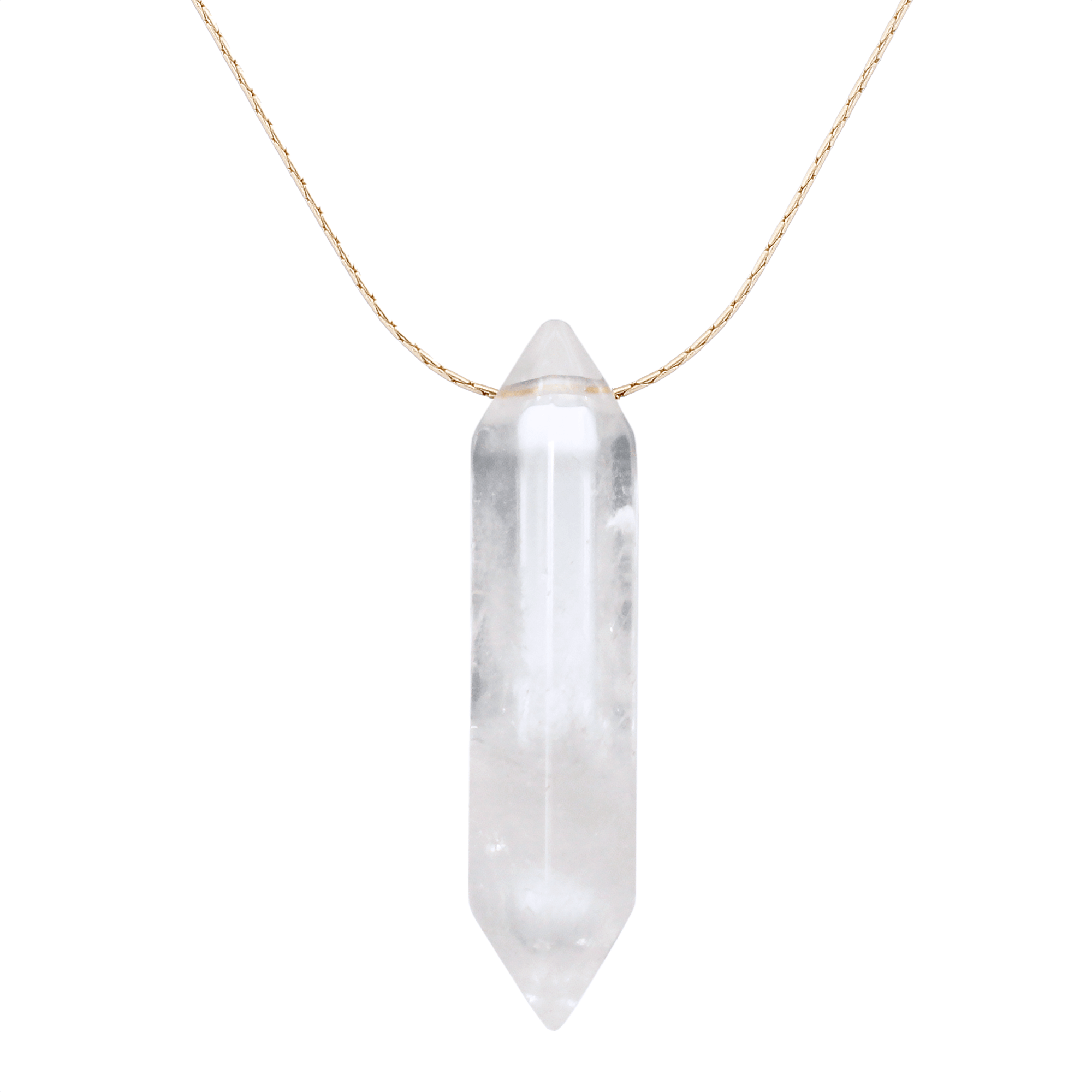 Catherine Popesco Fancy Crystal Teardrop Pendant Necklace - White Opal
